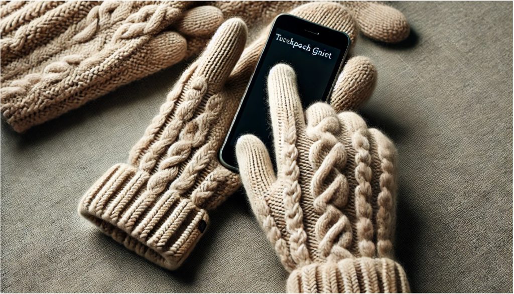 Cable Knit Touchscreen Gloves