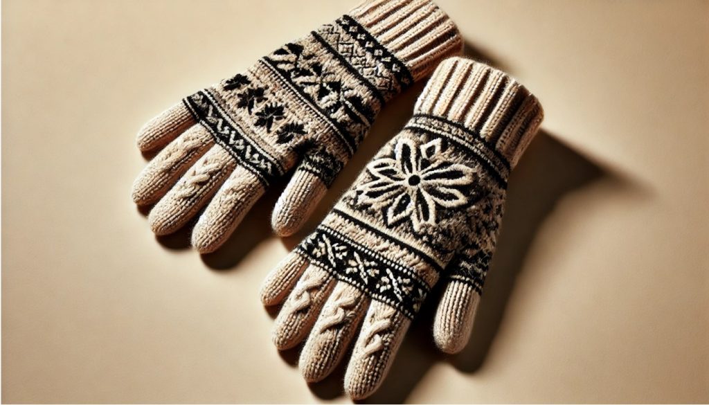 Decorative Wool Gloves