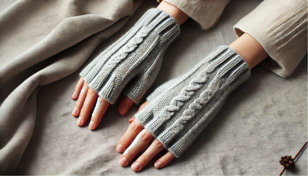 Fingerless Alpaca Gloves