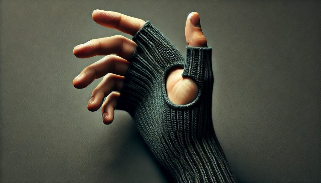 Fingerless Gloves with Thumb Hole