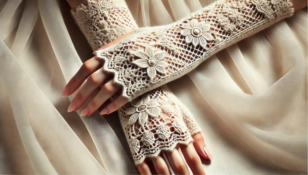 Lace Knit Fingerless Gloves