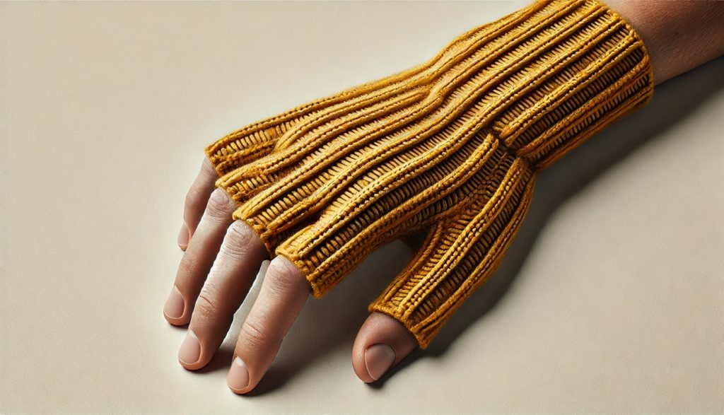 Ribbed Knit Fingerless Gloves