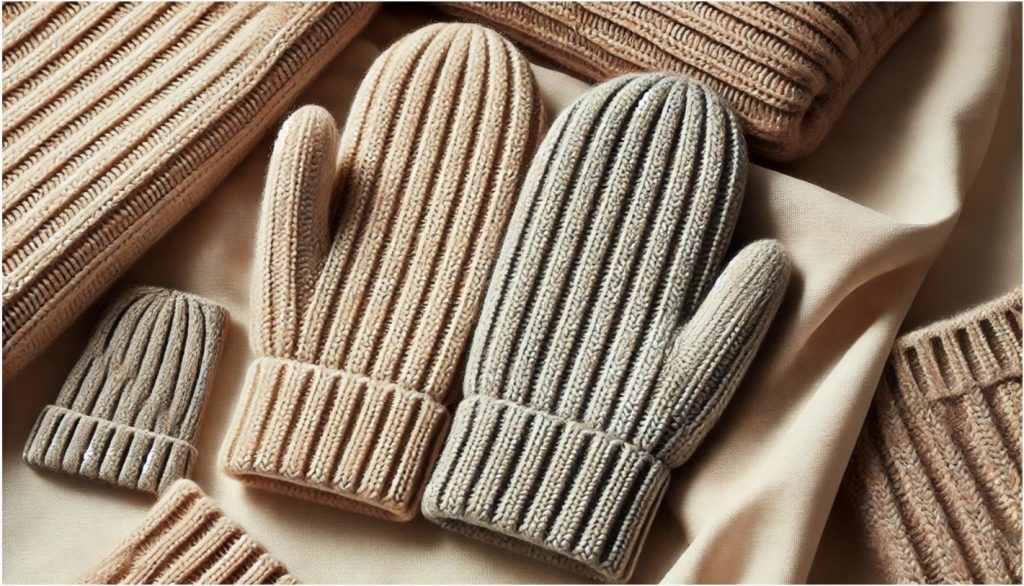 Ribbed Knit Mittens